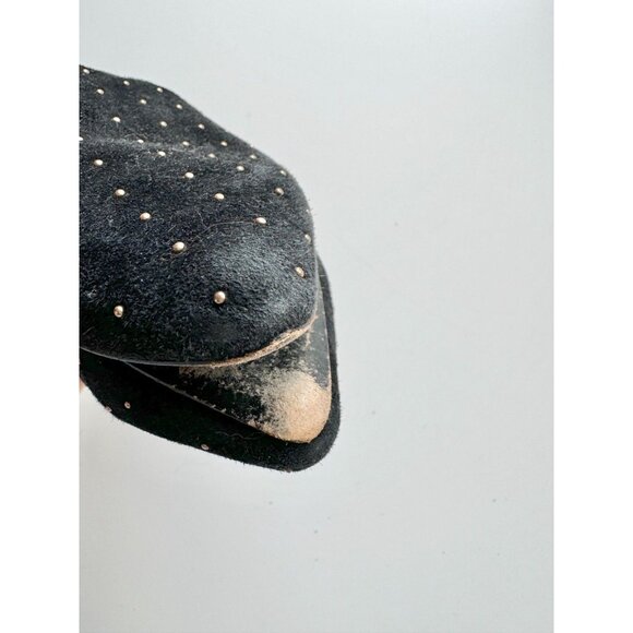 JOIE Aderes Black Suede Leather Studded Pointed Toe Slides Mules Flats, Size 39 - Picture 8 of 15